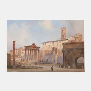 Paillasson Le Forum romain antique (par Ippolito Caffi)