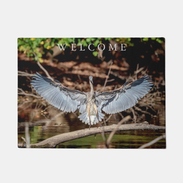 Paillasson Le Grand Héron bleu sur le bûcher (Devant)