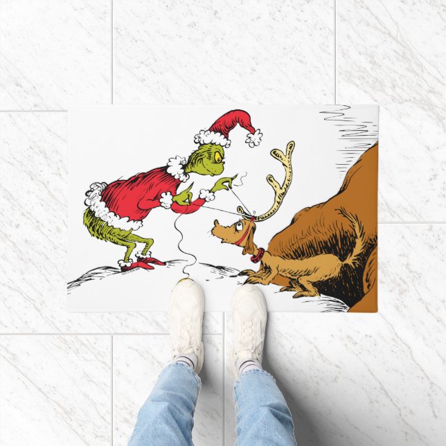 Paillasson Le Grinch prépare Max le renne (Intérieur)