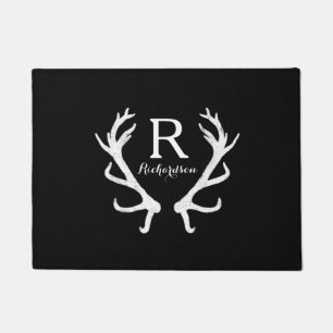 Paillasson Le monogramme rustique d'andouillers de cerfs