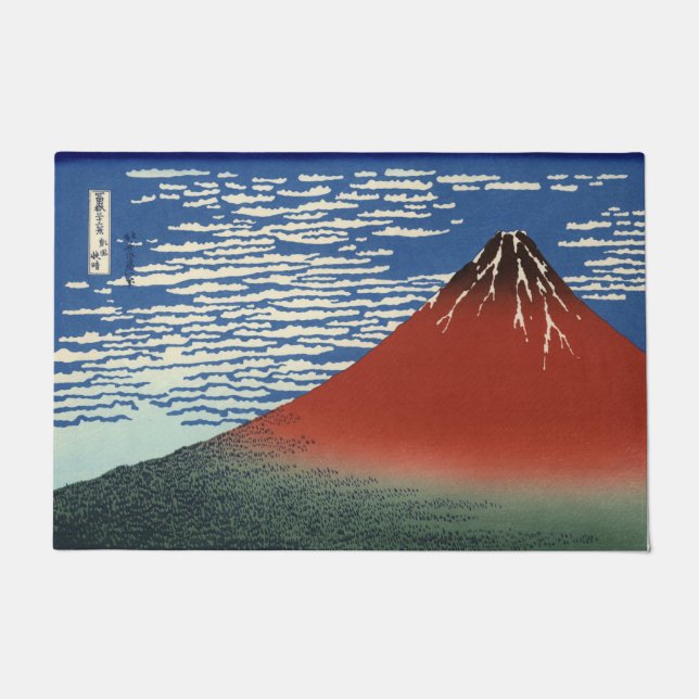 Paillasson Le Mont Fuji par temps clair (Fuji Rouge) (Hokusai (Devant)