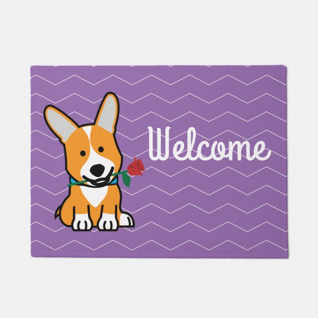 Paillasson Le Pembroke Gallois Valentine de chiot de chien de (Devant)