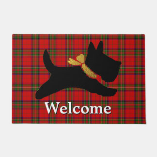 Paillasson Le plaid de Terrier d'écossais personnalisent