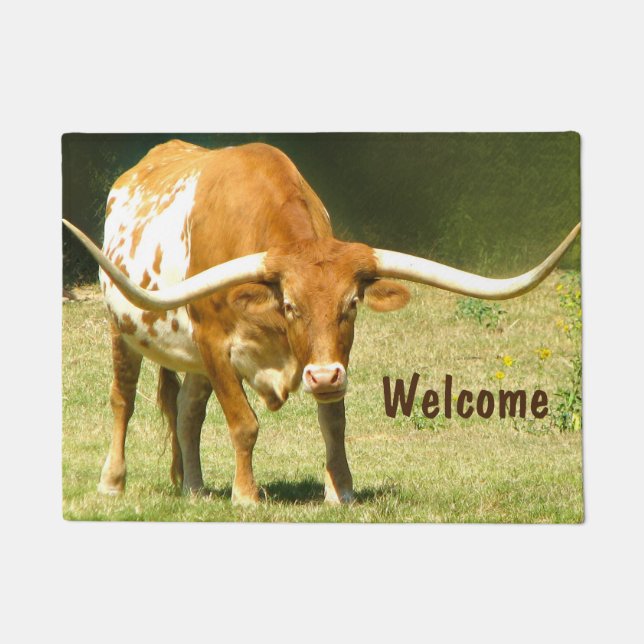 Paillasson Le Texas beau bienvenu Longhorn (Devant)