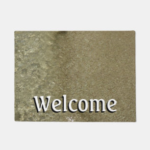 Paillasson L'eau sur la plage II Photographie Abstraite de la