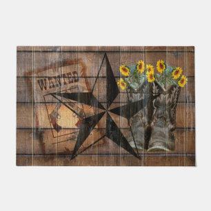 Paillasson Les bottes de l'Ouest de Pistol Cowboy du Texas St