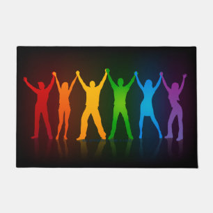 Paillasson Les six silhouettes debout de Slipperyjoe, bras le