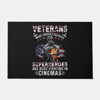 Paillasson Les vétérans parce que les super-héros sont occupé