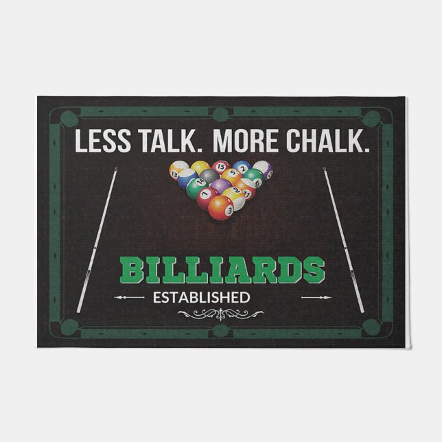 Paillasson Less Talk More Chalk, Billiards Room  (Devant)