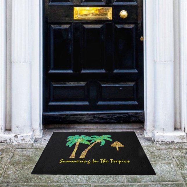 Paillasson L'Ésumer Dans Les Tropiques (You're in vacation mode, when you display this Tropical welcome mat!)