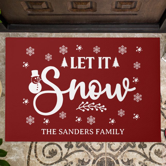 Paillasson Let it Snow Cute Christmas (Créateur téléchargé)