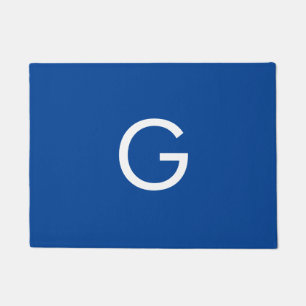 Paillasson Lettre initiale Monogramme Moderne Style Bleu