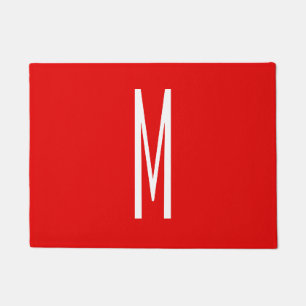 Paillasson Lettre initiale Monogramme Style moderne Rouge Bla