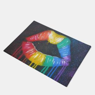 Paillasson Lèvres d'arc-en-ciel
