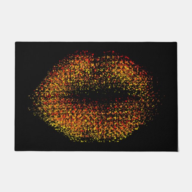 Paillasson Lèvres d'art Abstrait moderne #44 (Devant)