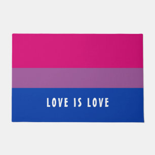 Paillasson LGBT Rainbow Bisexual Pride drapeau Texte personna