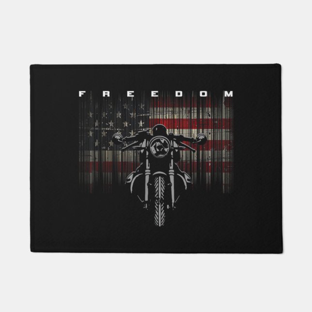 Paillasson Liberté de la moto drapeau américain (Devant)
