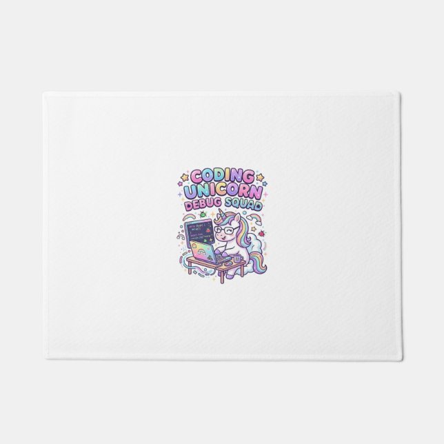 Paillasson Licorne Coding Licorne Debug Squad Marché Charmant (Devant)