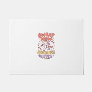 Paillasson Licorne Douceur Maintenant Paillettes Plus Tard Im