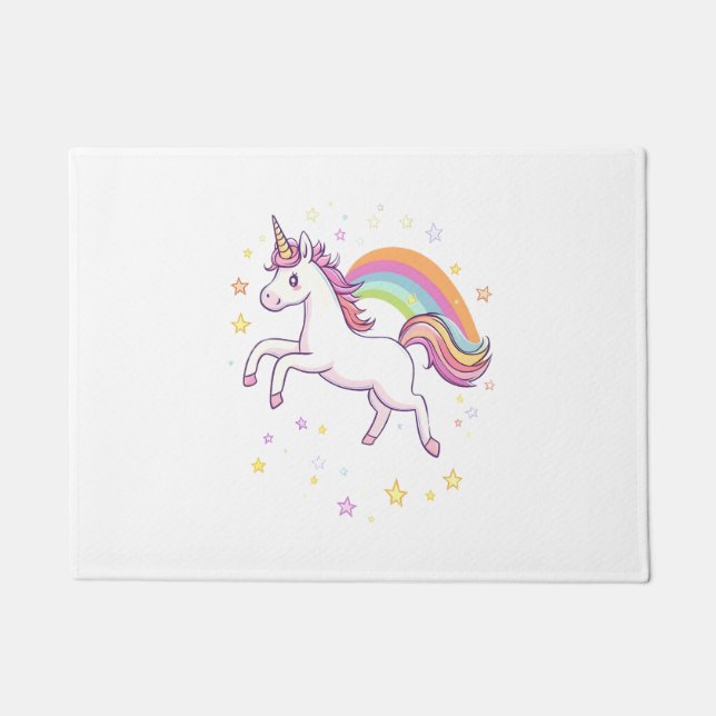 Paillasson Licorne Étoile Arc-en-ciel (1) (Devant)