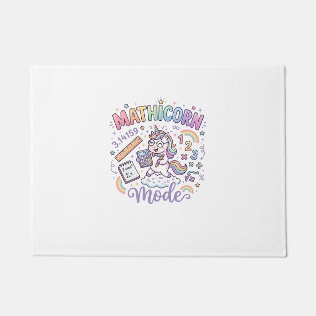 Paillasson Licorne Mathicorne Mode Conception de Typographie  (Devant)