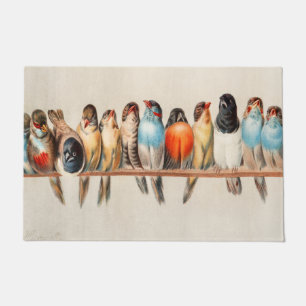 Paillasson Ligne d'oiseaux et de colombes