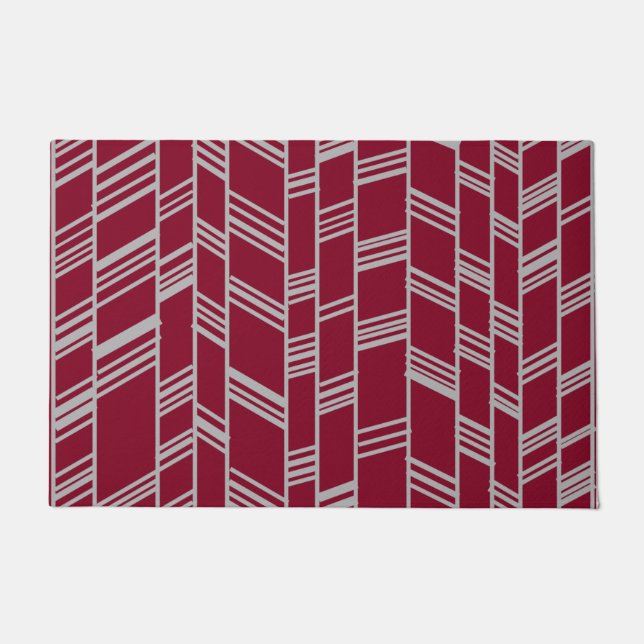 Paillasson Lignes Art Déco - Maroon (Devant)