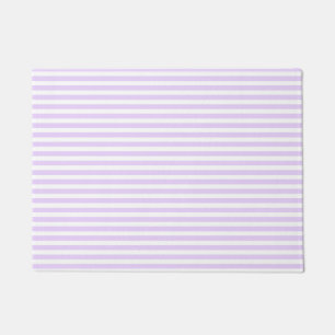 Paillasson Lilac violet et blanc bonbons rayures