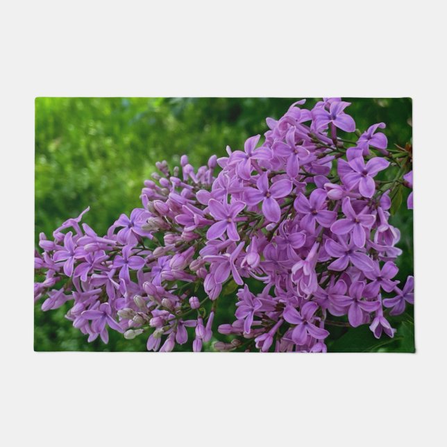 Paillasson Lilas violet romantique élégant violet photo flora (Devant)