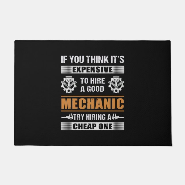 Paillasson L'Ingénieur Embauche Un Bon Ingénieur Mécanique (Devant)