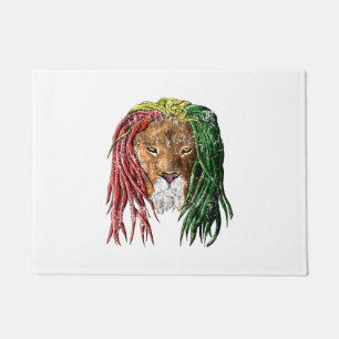 Paillasson Lion vintage de reggae de Rasta