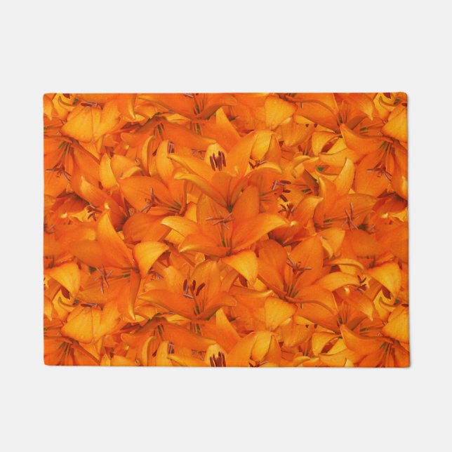 Paillasson Lis oranges de jardin de photo de fleur (Devant)