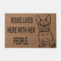 Live Here With Her People Pormat, Personnalisé