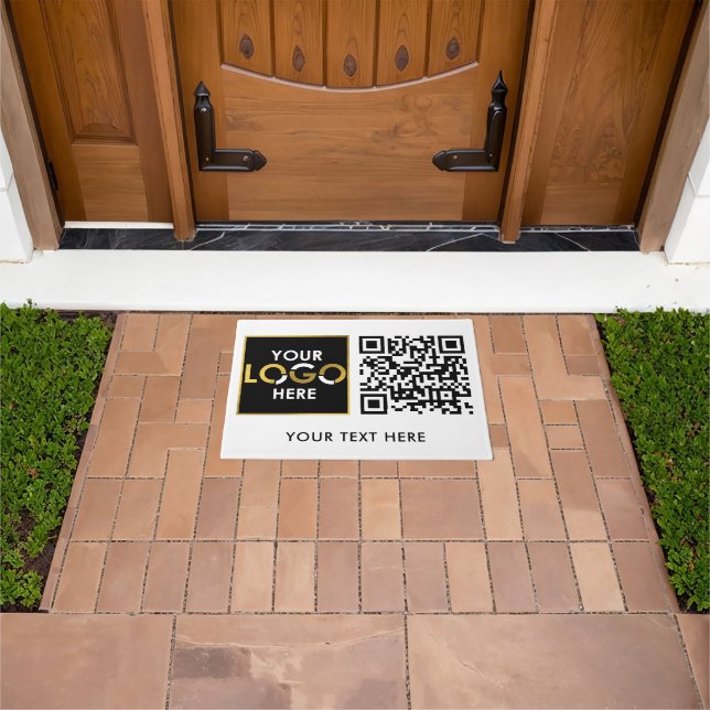 Paillasson Logo de l'entreprise Code QR promotionnel (De plein air)