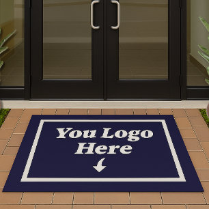 Paillasson Logo de l'entreprise Solid Navy Blue Business
