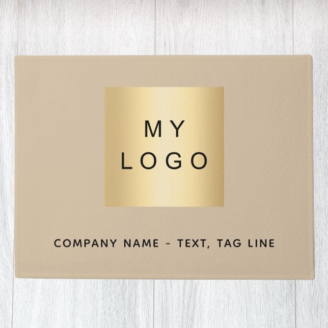 Paillasson Logo d'entreprise beige (Créateur téléchargé)