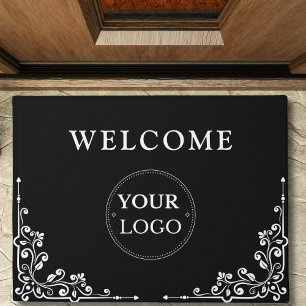 Paillasson Logo d'entreprise Marque moderne Black Promo