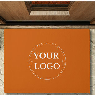 Paillasson Logo d'entreprise Moderne Burnt Orange Promotionne