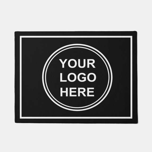 Paillasson Logo d'entreprise moderne noir (Devant)