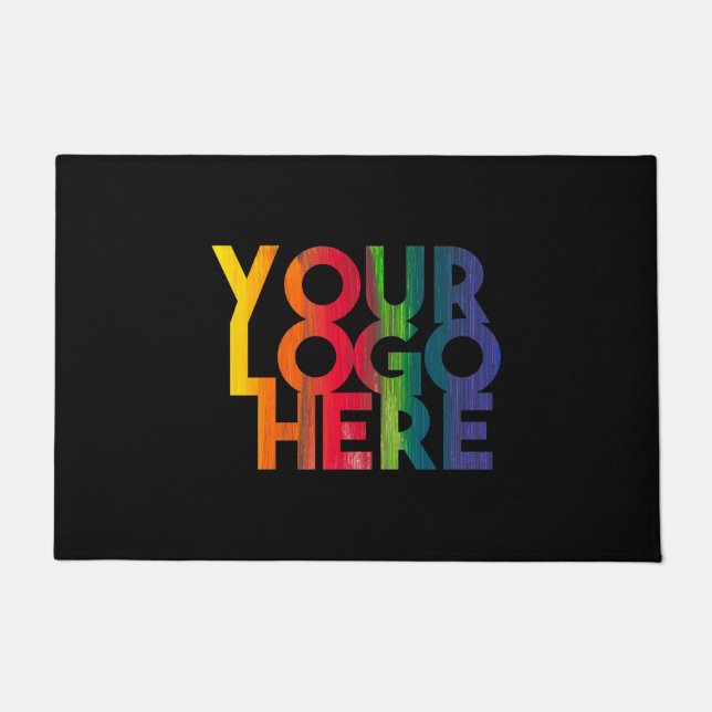 Paillasson Logo d'entreprise simple en noir (Devant)