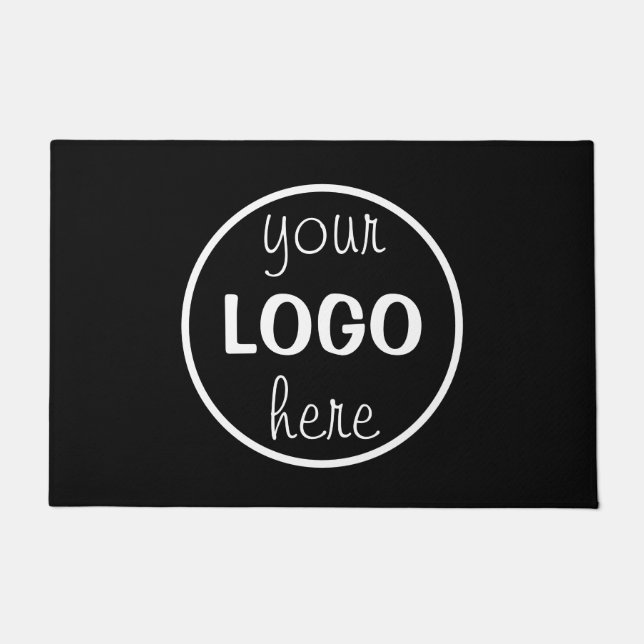 Paillasson Logo Entreprise Noir Moderne Profession (Devant)