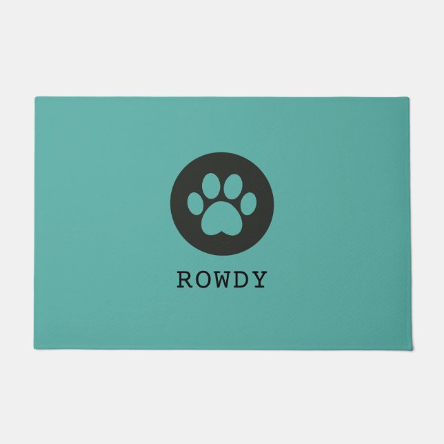 Paillasson Logo Precious Pawcels personnalisable mat de nourr (Devant)