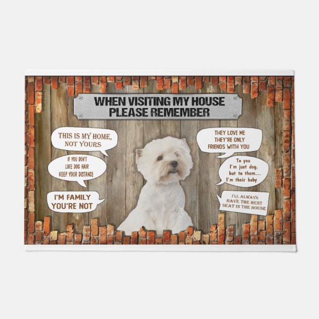 Paillasson Lorsque Vous Visitez Ma Maison S'Il Vous Plaît Rap (Devant)