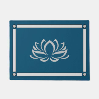 Paillasson Lotus en bleu foncé