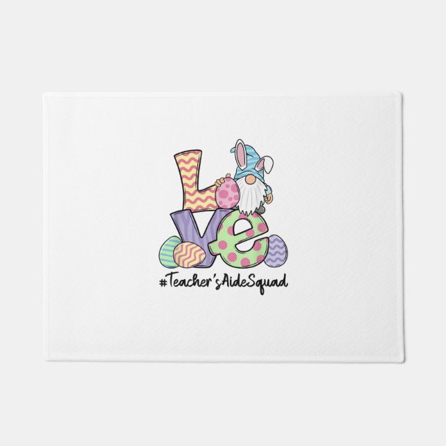 Paillasson Love Easter Teacher's Aide Gnomes Teacher Easter 2 (Devant)