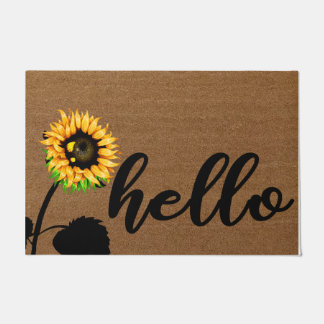 Paillasson Love Sunflower Porte, Tournesol Citations Mat