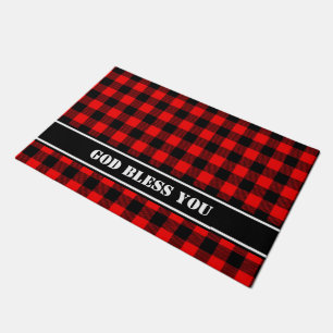 Paillasson Lumberjack Style - tissu rouge + vos idées