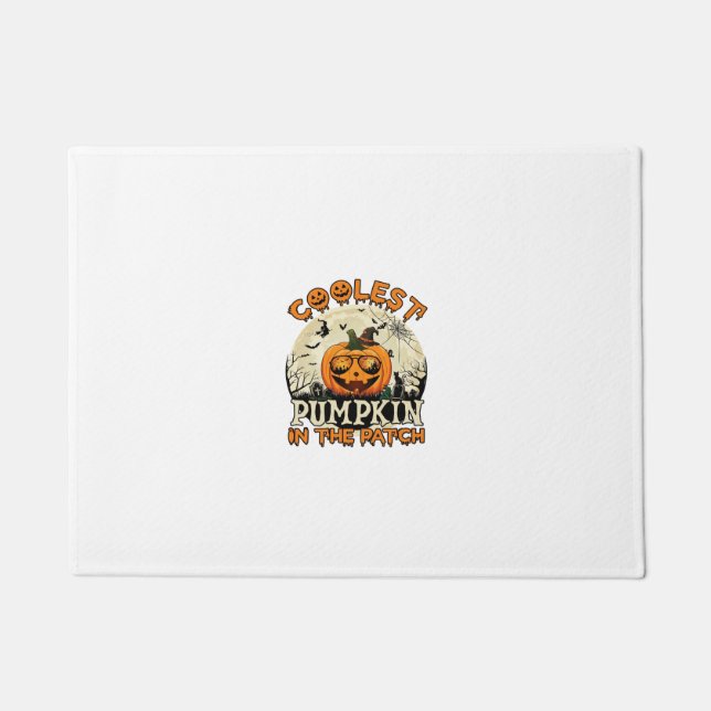 Paillasson Lunettes de soleil Coolest Pumpkin Patch Chapeau d (Devant)