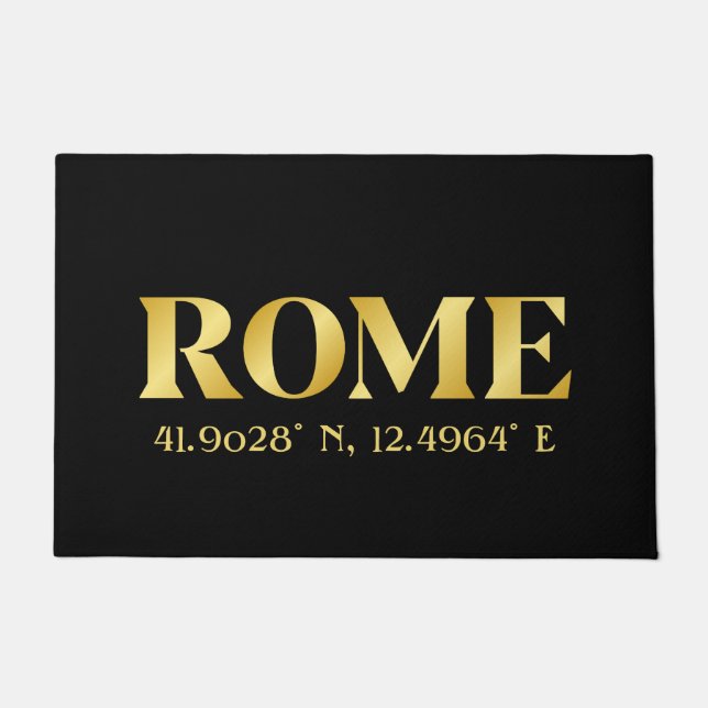 Paillasson Lux Gold Rome Latitude & Longitude (Devant)