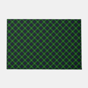 Paillasson MacDonald tartan bleu vert plaid
